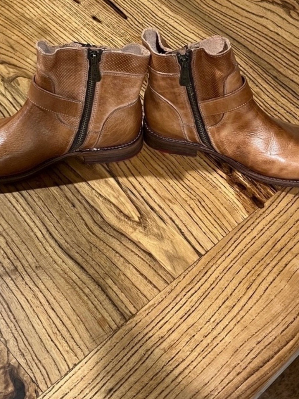 Bed Stu Women's Tan Leather Chukka Boots with Buckle - Picture 3 of 6